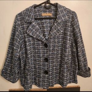 Notations Navy, Black, and White Women's Blazer